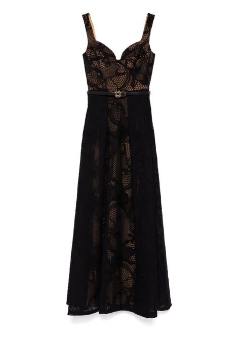 Abito con ricamo in nero Elie saab - donna ELIE SAAB | D0401NF24TU011BK001